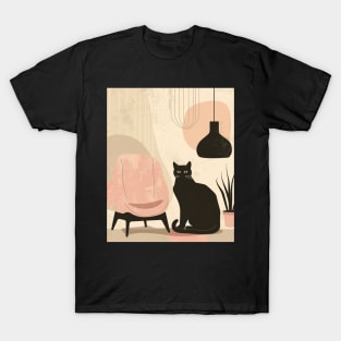 Mid Century Modern CAT Novel Planters T-Shirt